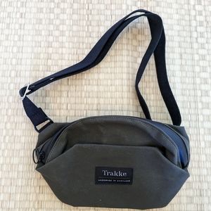 NEW Trakke Zero Waste Sling Olive Canvas Made in Scotland